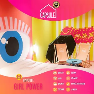 Capsule Girl Power - Balneo - Sauna - Karaoke - Billard - 2 Appartement Charleroi